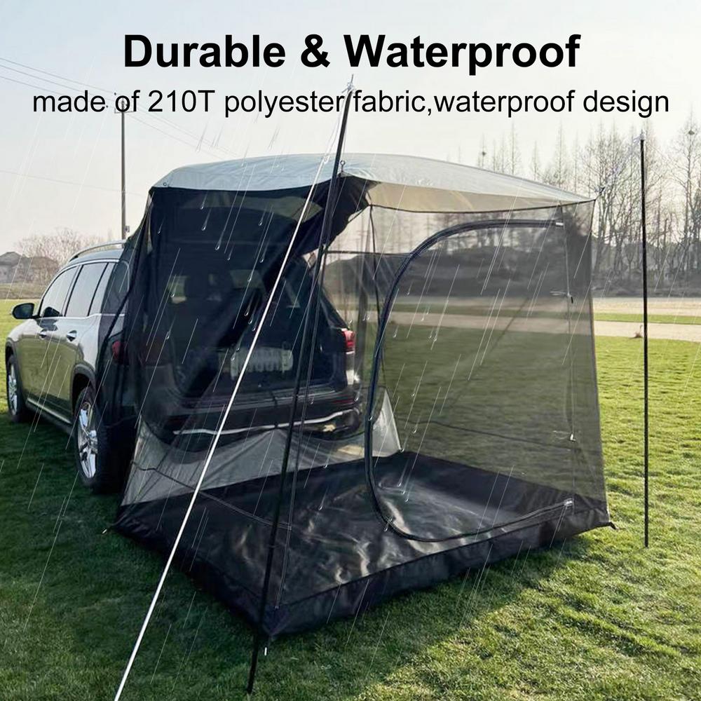 Cheap Goat Tents Car Rear Tent Awning With Mesh Durable Tailgate Tents With Net Rear Tent With Net Roof Top Tent Camping For Car Camping   
